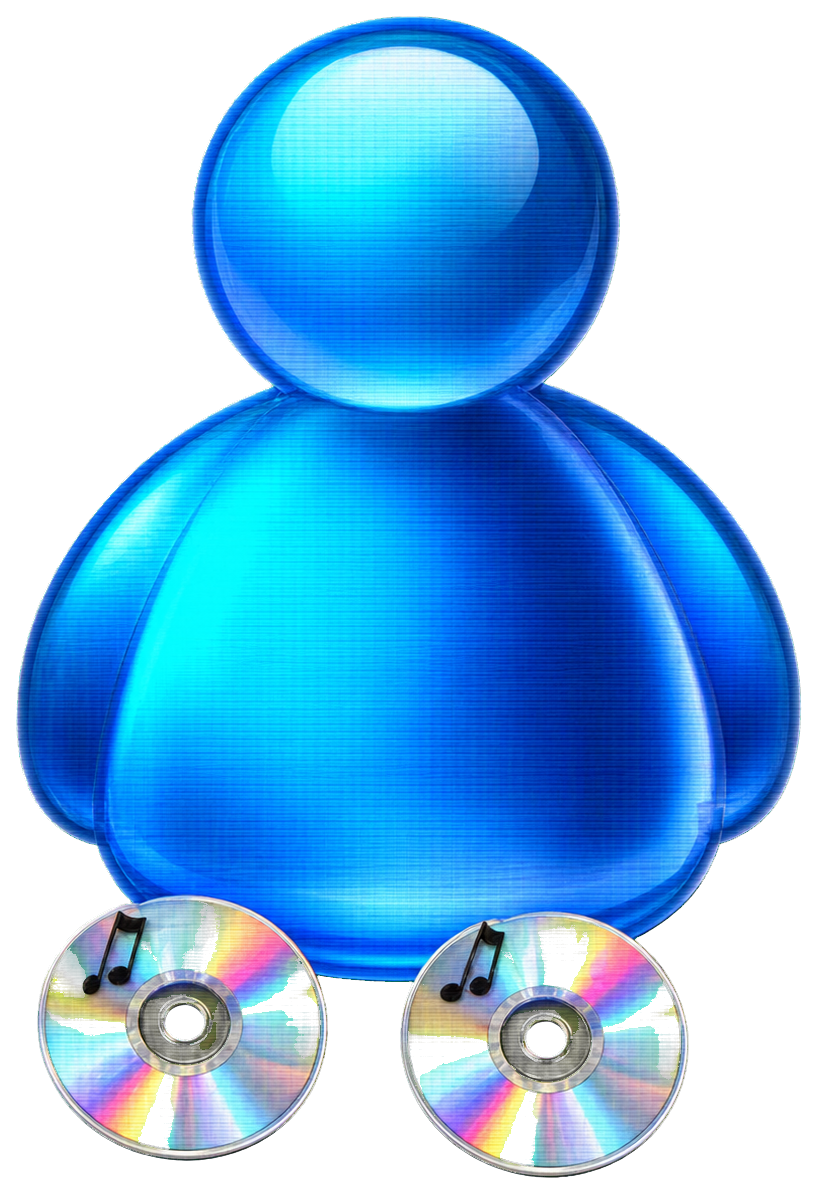 Glossy blue desktop figure